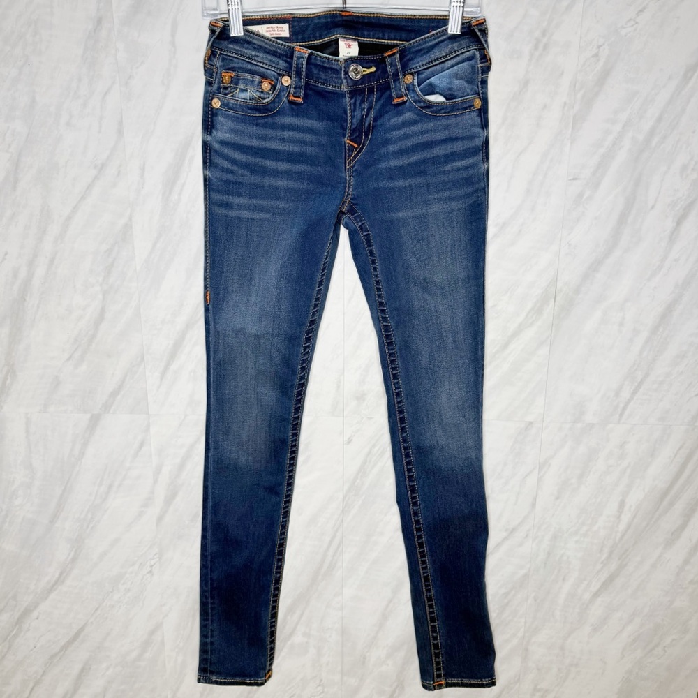 True Religion Stella Low Rise Skinny Dark Blue Skinny Jeans 27